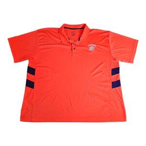 Clemson University Tigers Polo Shirt by Pro Edge Orange Purple Men Size 4XL